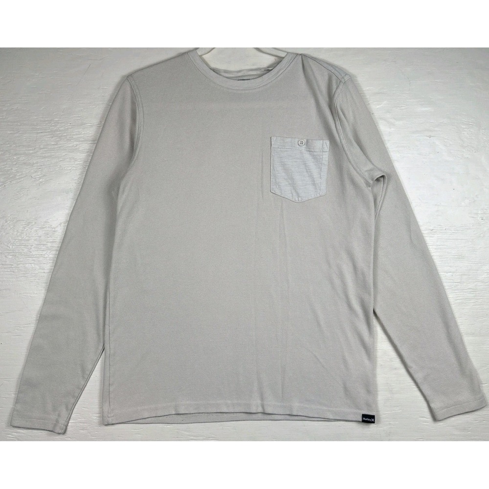 Hurley Mens Medium‎ Beige Long Sleeve Shirt